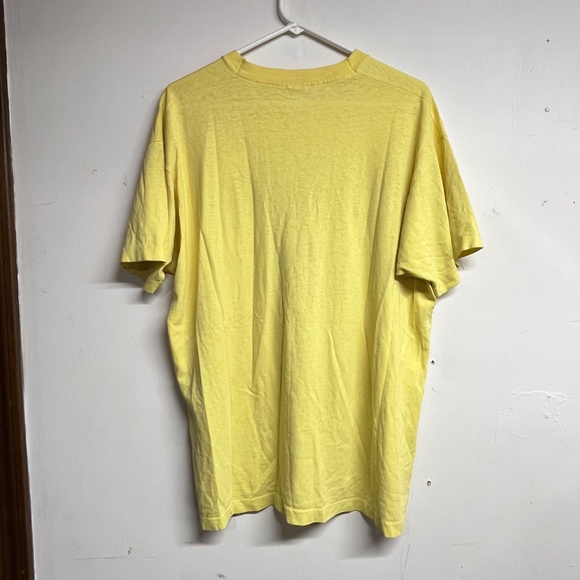 Vintage Kalvin Swines XL Pork Ave Pig T-Shirt Yellow Fruit of the Loom Single St - Picture 6 of 7